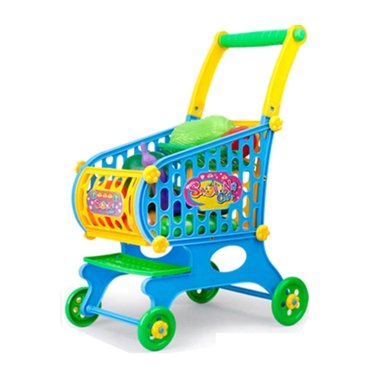 CARRO KIVARA SUPERMERCADO JUGUETE CARRITO COMPRA ACCESORIOS PA-J-00044 CELESTE - 1