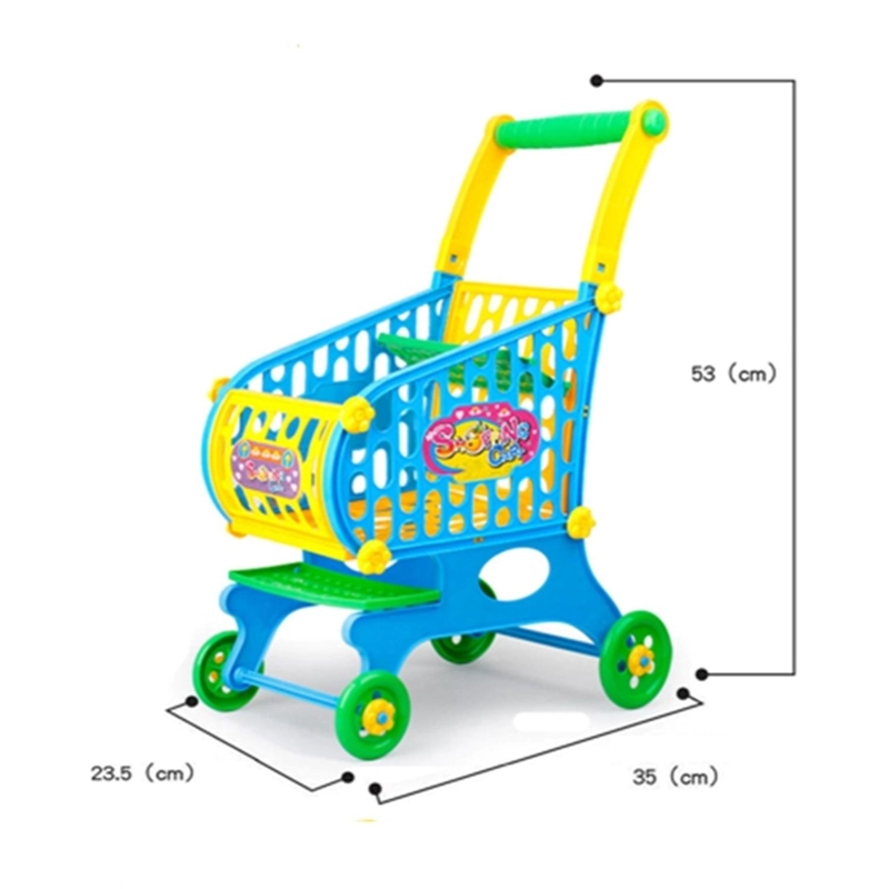 CARRO KIVARA SUPERMERCADO JUGUETE CARRITO COMPRA ACCESORIOS PA-J-00044 CELESTE - 2