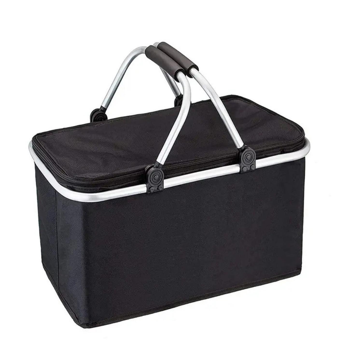 BOLSO AUCKLAND OUTDOOR TÉRMICO PLEGABLE NEGRO COOLER CANASTA PICNIC - 1