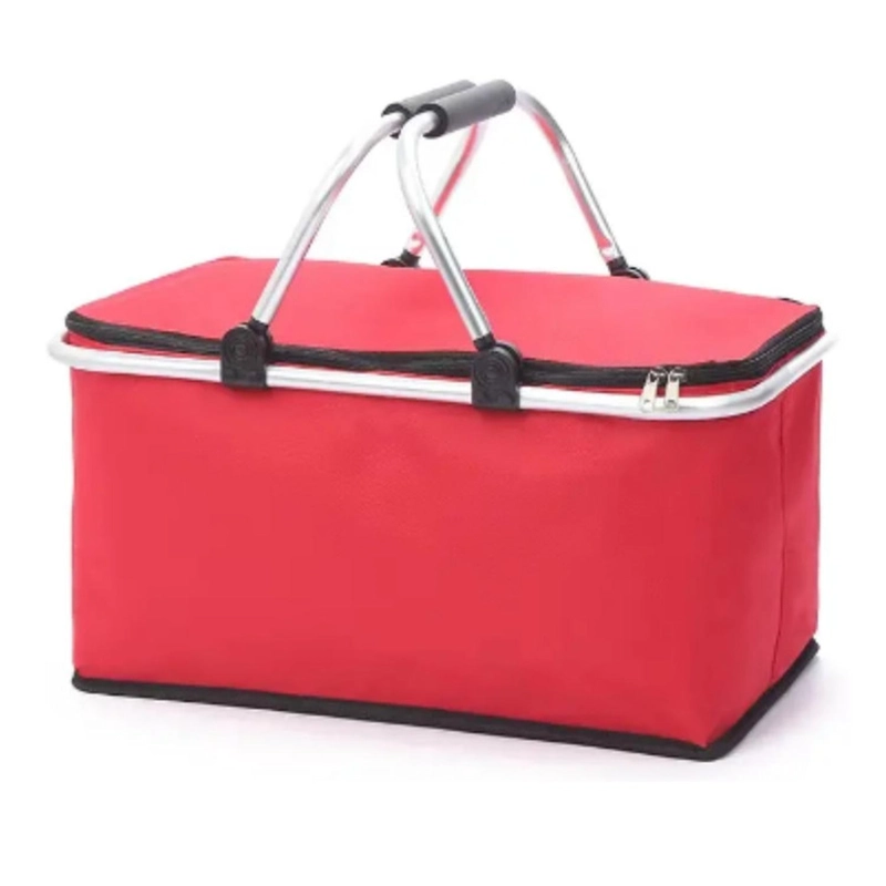 BOLSO AUCKLAND OUTDOOR TÉRMICO PLEGABLE ROJO COOLER CANASTA PICNIC - 1