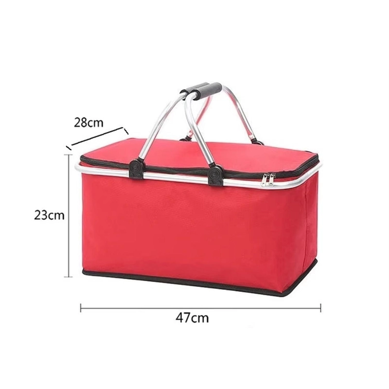 BOLSO AUCKLAND OUTDOOR TÉRMICO PLEGABLE ROJO COOLER CANASTA PICNIC - 4