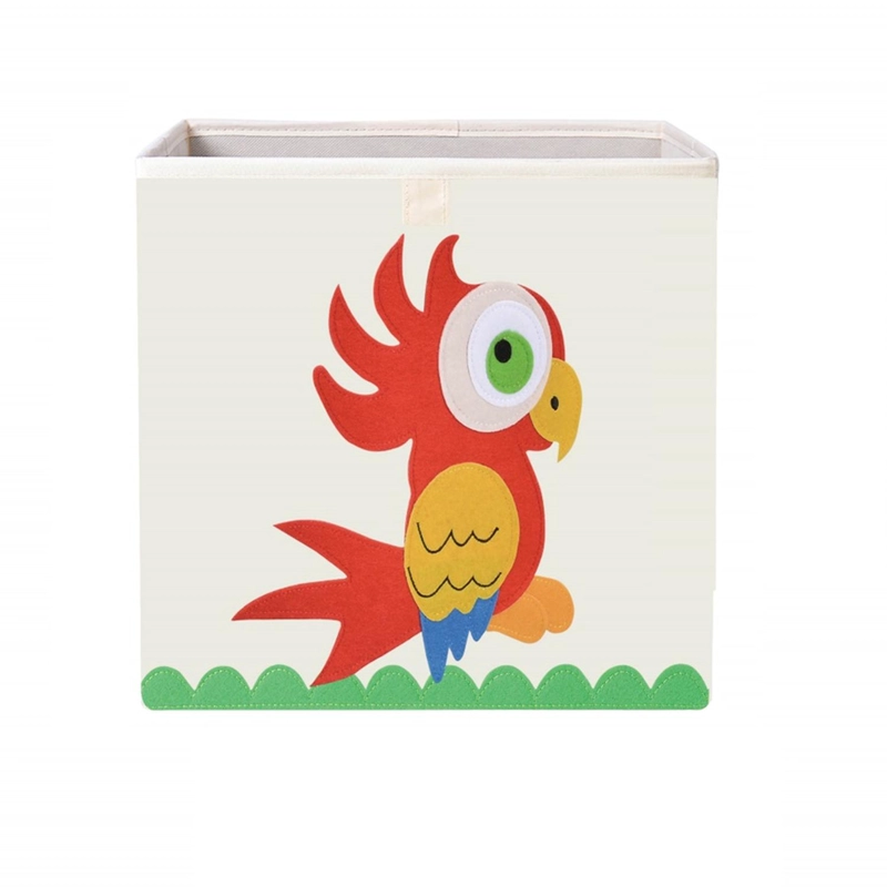 CAJA KIVARA ORGANIZADOR JUGUETES ROPA INFANTIL LORO MULTICOLOR - 1