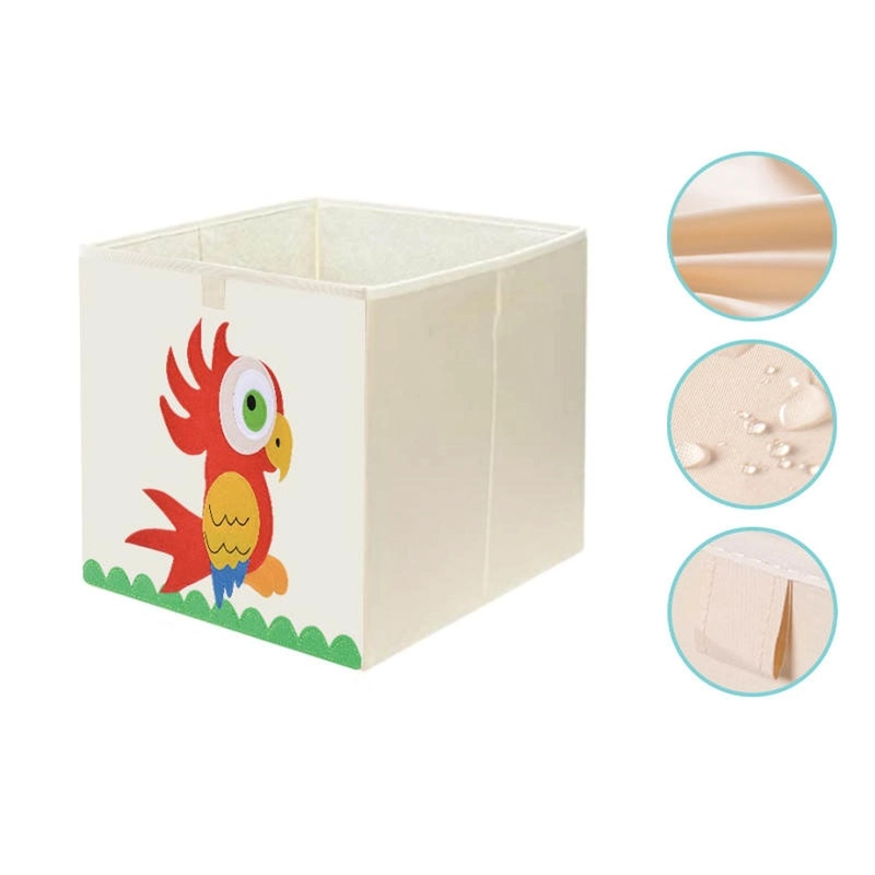 CAJA KIVARA ORGANIZADOR JUGUETES ROPA INFANTIL LORO MULTICOLOR - 3
