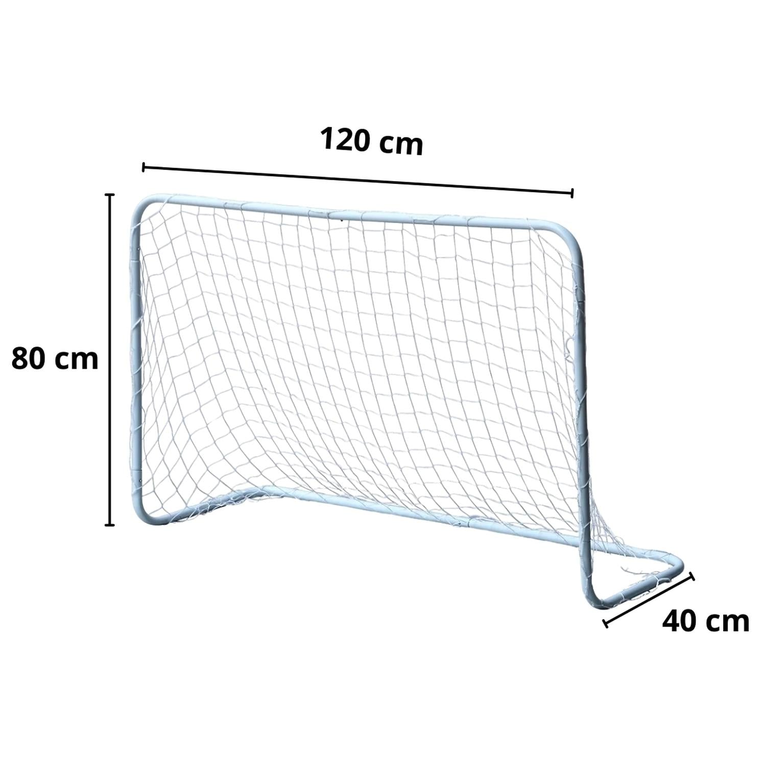 PACK DE 2 ARCOS AUCKLAND OUTDOOR METAL FUTBOL METÁLICO NIÑO CON RED. 120 X 80 CM. - 2