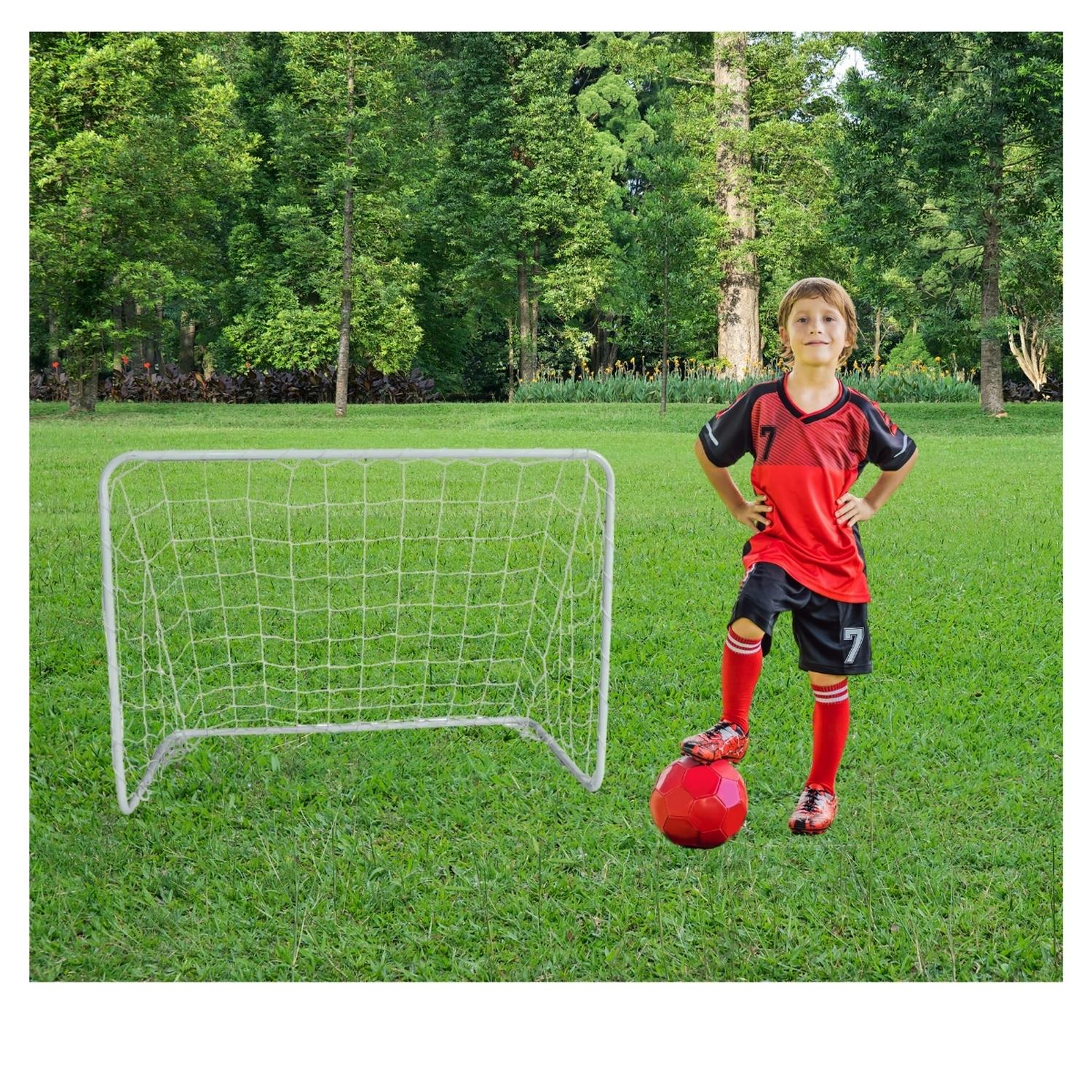 PACK DE 2 ARCOS AUCKLAND OUTDOOR METAL FUTBOL METÁLICO NIÑO CON RED. 120 X 80 CM. - 3