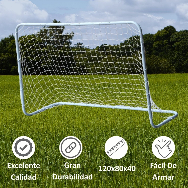 ARCO FUTBOL AUCKLAND OUTDOOR METAL METÁLICO NIÑO CON RED. 120 X 80 CM. DESARMABLE. - 3