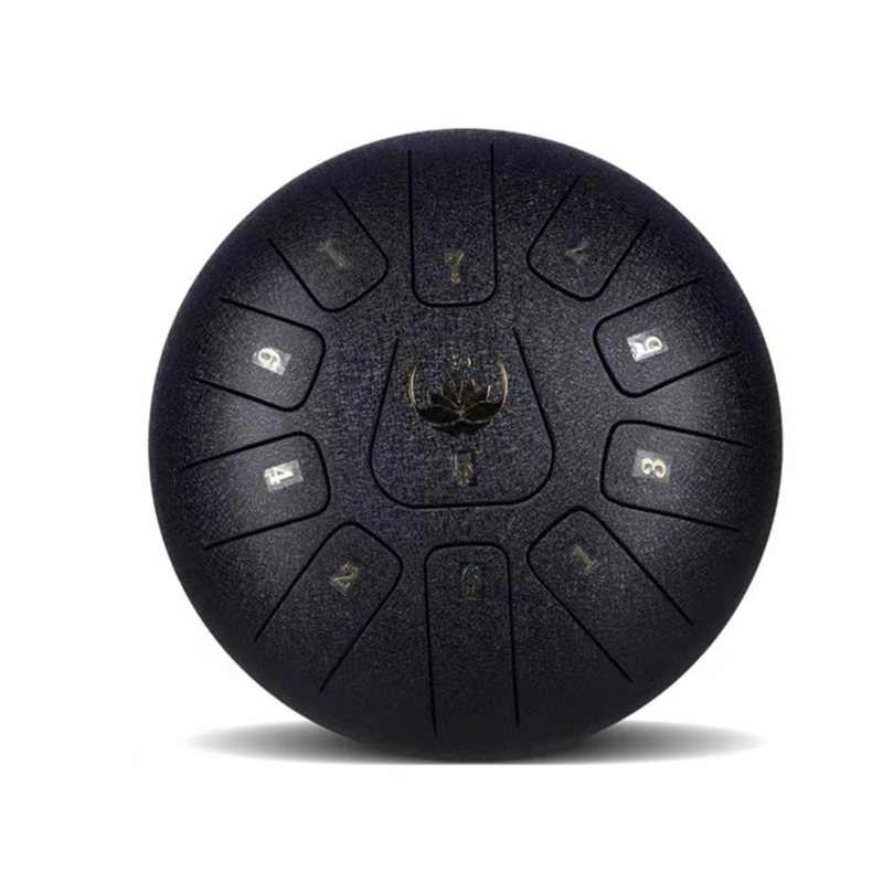 TAMBOR MOBII LENGUA ACERO MEDITACIÓN Y YOGA 6” 11 TONOS. NEGRO - 2