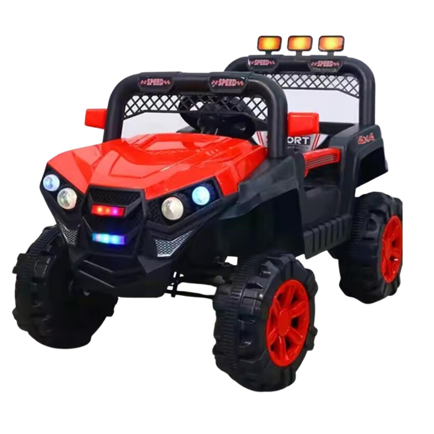 AUTO ELECTRICO INFANTIL JEEP A BATERIA CONTROL REMOTO ROJO - 1