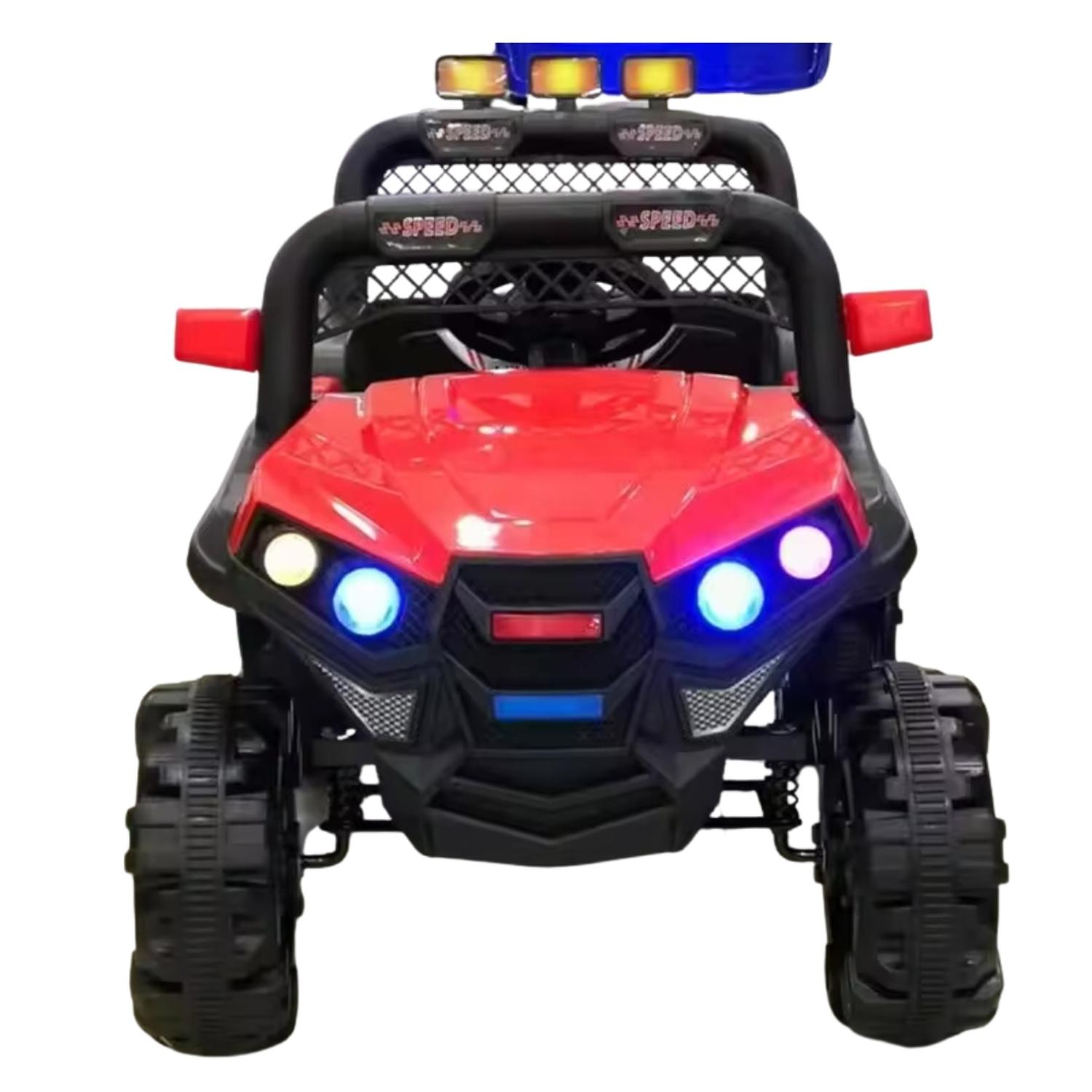 AUTO ELECTRICO INFANTIL JEEP A BATERIA CONTROL REMOTO ROJO - 2