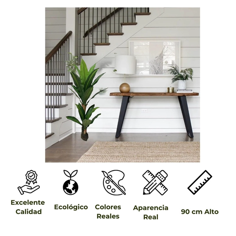 PLANTA ARTIFICIAL DE 90 CM TIPO BANANO DECORATIVA - 4