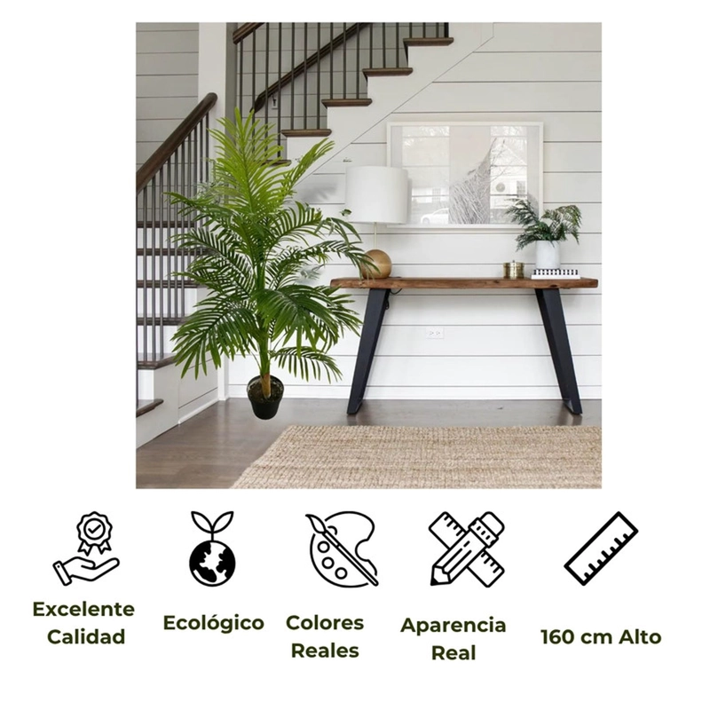 PLANTA ARTIFICIAL INTERIOR PALMERA 160 CM + MACETERO - 5