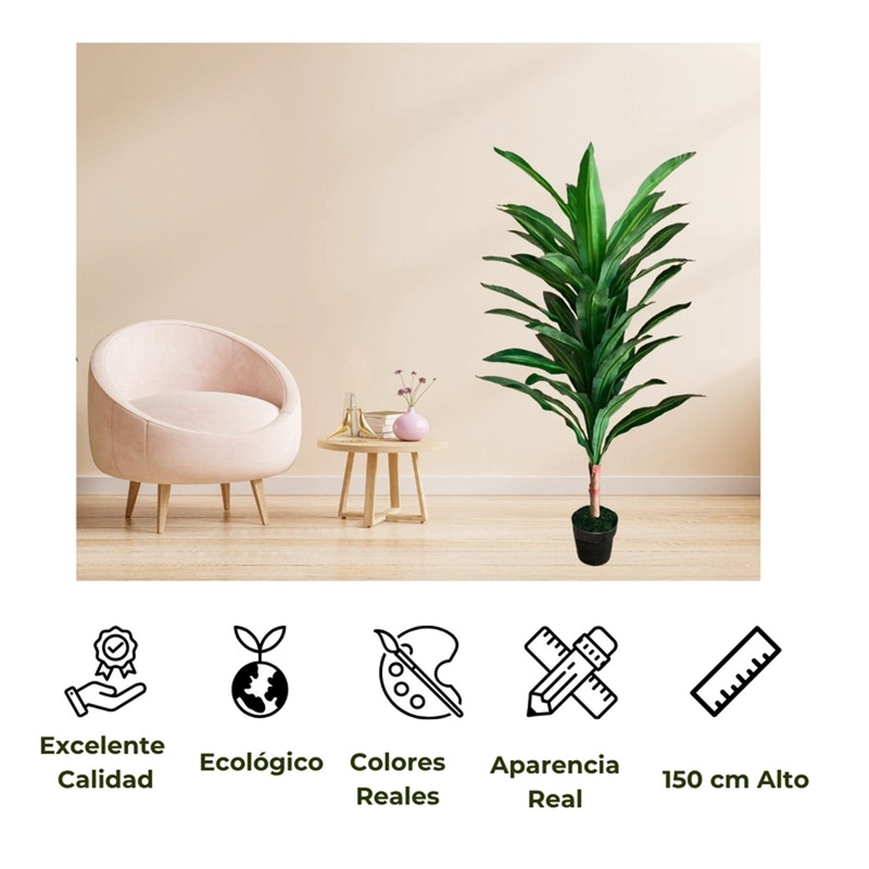 PLANTA ARTIFICIAL DE 150 CM TIPO BANANO + MACETERO - 4