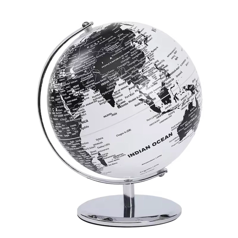 GLOBO TERRÁQUEO MOBII 25020-7  POLÍTICO SOP. METÁLICO 20CM. NEGRO/BLANCO - 1
