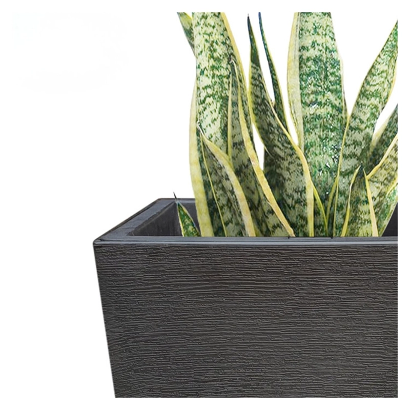 MACETERO GRANDE PLASTICO RESISTETE SIMIL PIEDRA 70X35X35 CM - 3