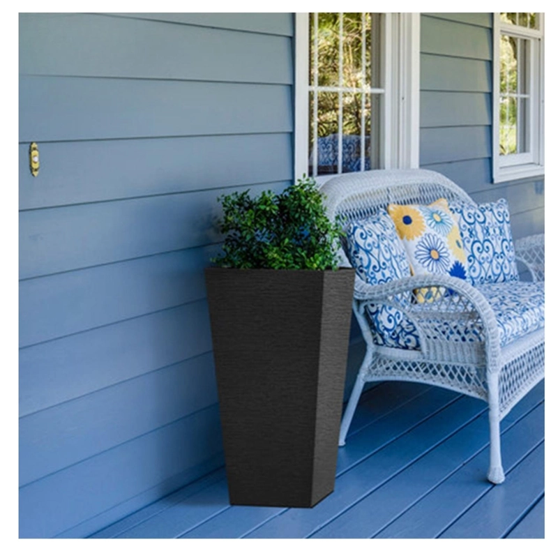 MACETERO GRANDE PLASTICO RESISTETE SIMIL PIEDRA 70X35X35 CM - 4