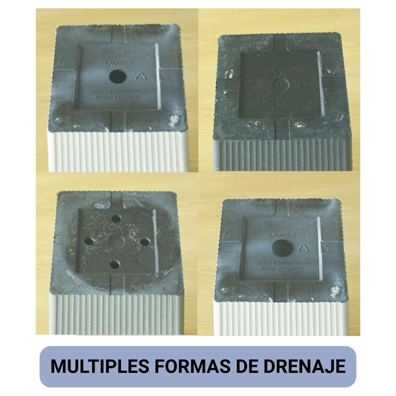 MACETERO GRANDE. SIMIL PIEDRA. 54X30X30 CM. GRIS - 6