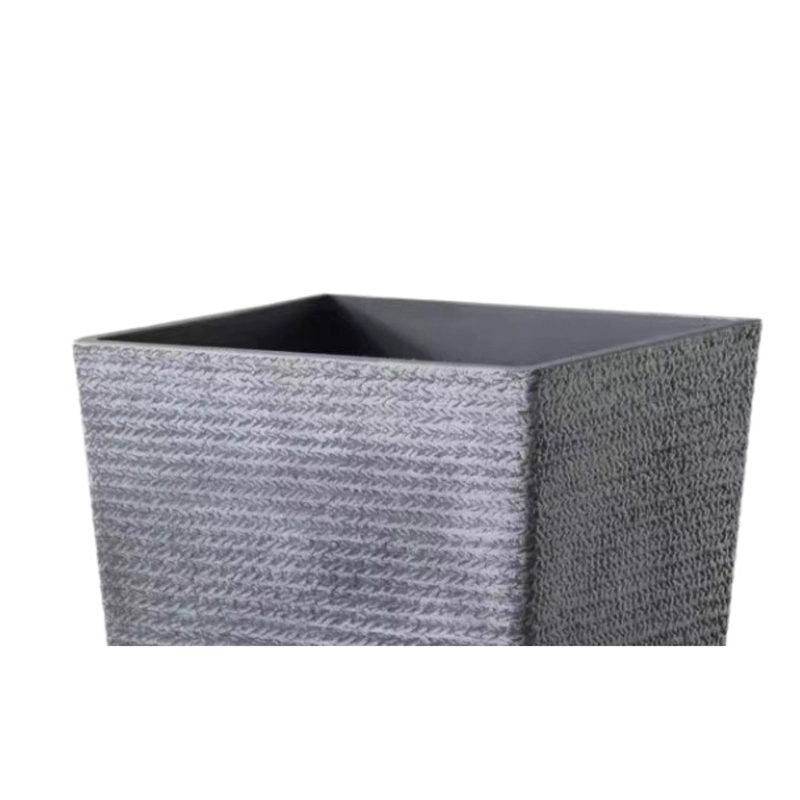 MACETERO GRANDE. SIMIL PIEDRA. 54X30X30 CM. GRIS - 7