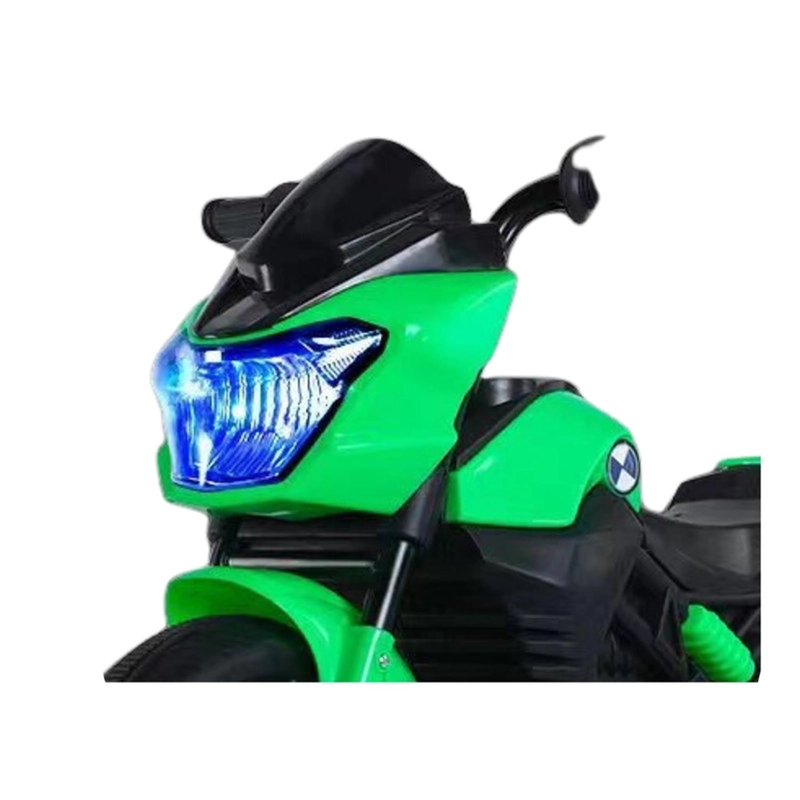 MOTO NIÑO ANTIVUELCO A BATERIA RECARGABLE LUZ Y SONIDO GREEN - 5