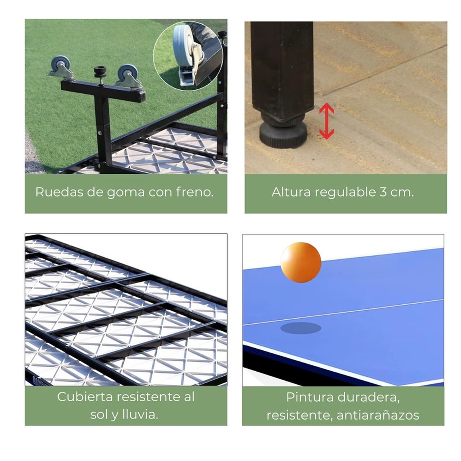 MESA PING PONG AUCKLAND OUTDOOR AE2010 PLEGABLE. EXTERIOR OUTDOOR. TENIS DE MESA. - 6