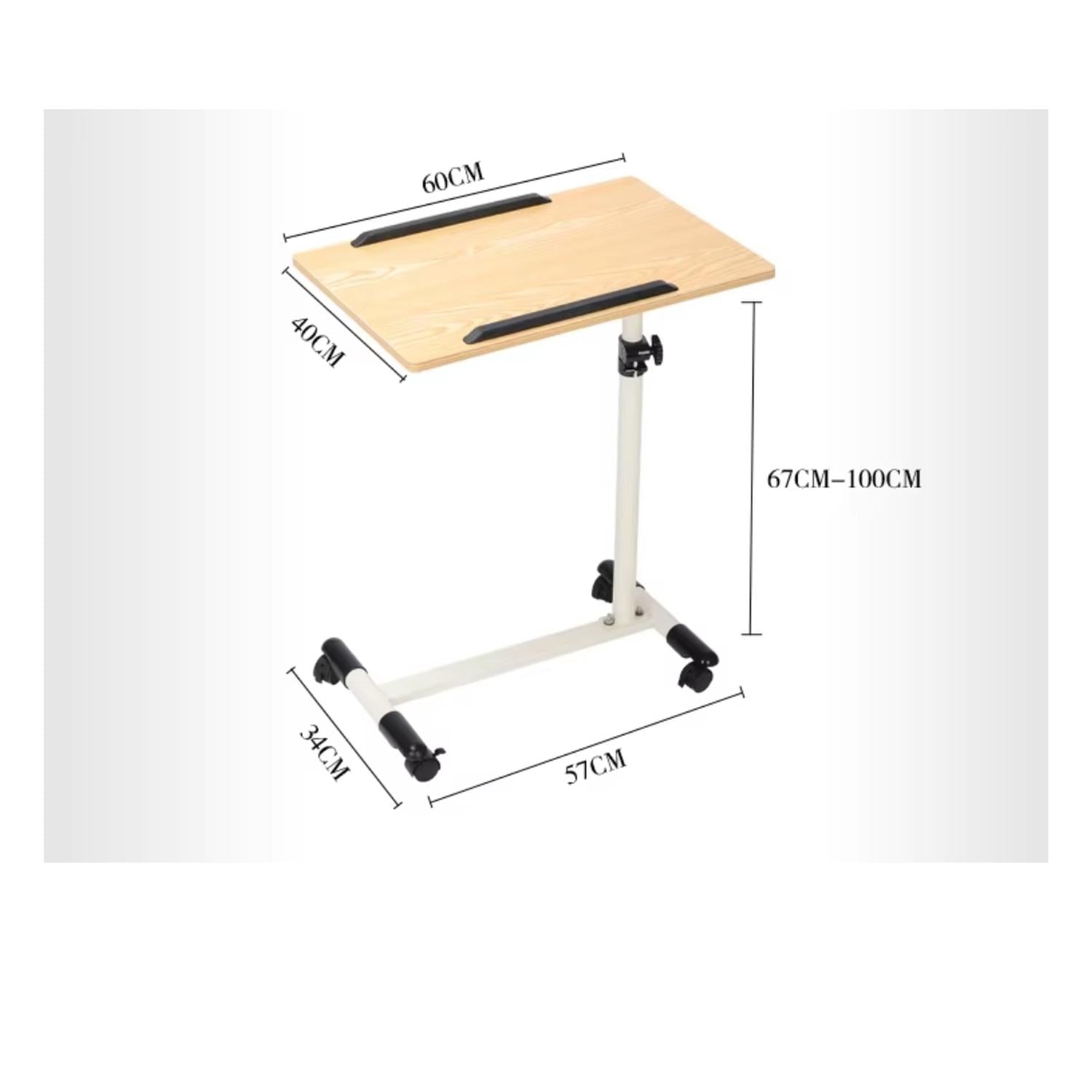 MESA MOBII PLEGABLE ENFERMO CAMA AJUSTABLE COMPUTADOR BLANCO - 2