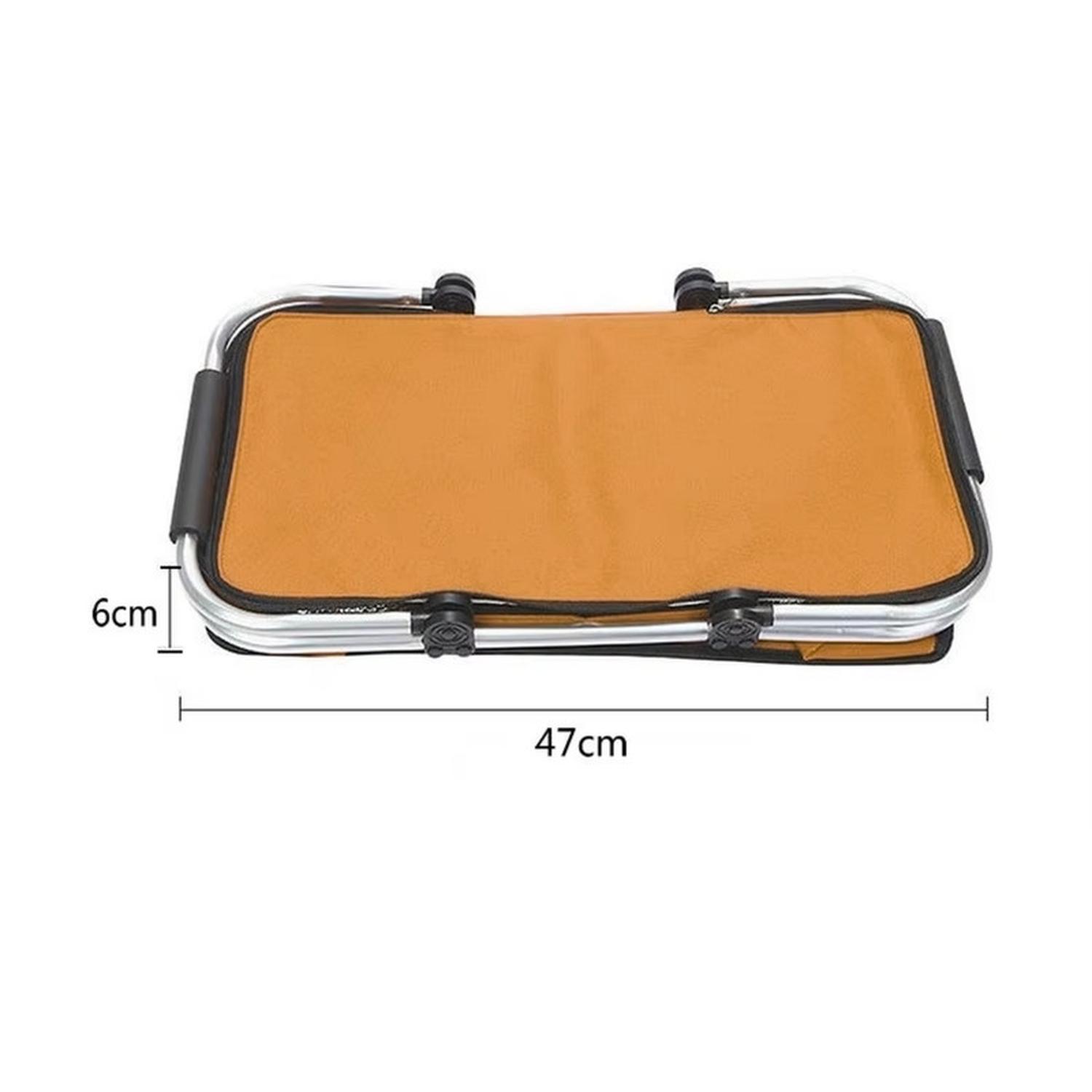 BOLSO TERMICO PLEGABLE NARANJA COOLER CANASTA PICNIC - 7