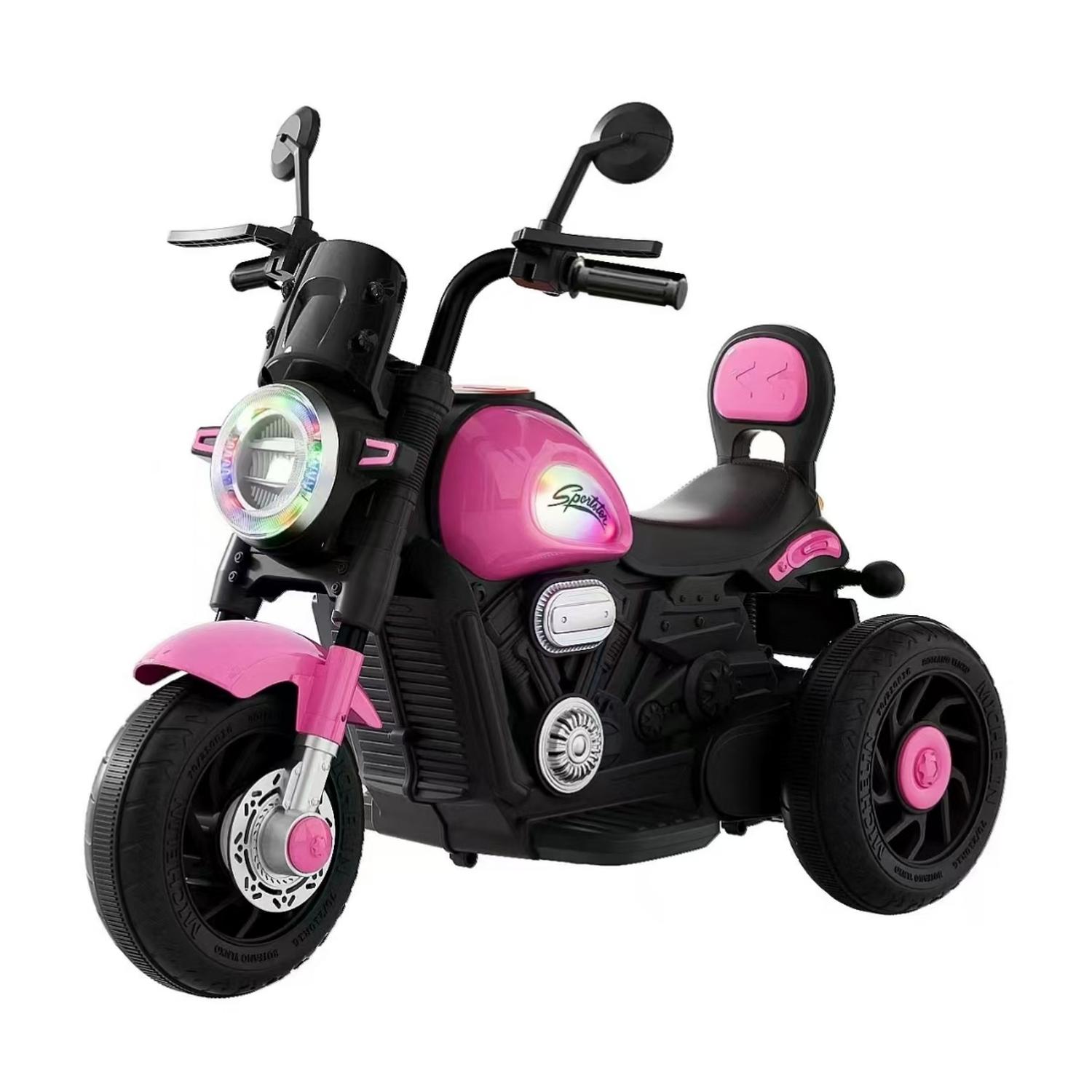 AUTO ELECTRICO MOTO JUGUETE INFANTIL A BATERIA 518 FUCSIA - 1