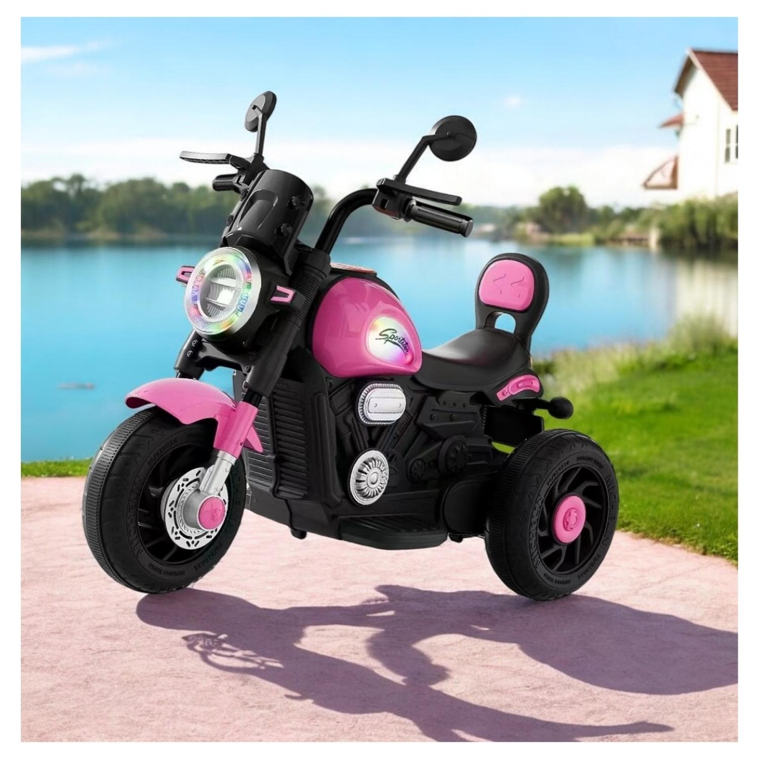 AUTO ELECTRICO MOTO JUGUETE INFANTIL A BATERIA 518 FUCSIA - 3
