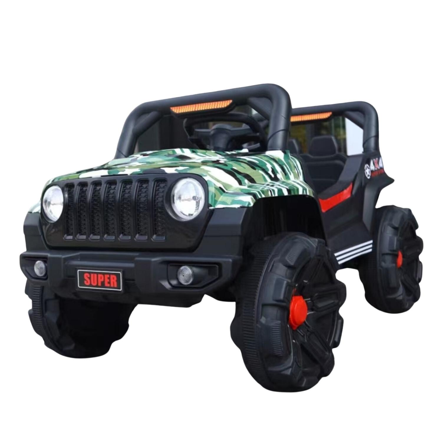 AUTO ELECTRICO INFANTIL JEEP BATERIA CON CONTROL 2188PP VERDE - 1
