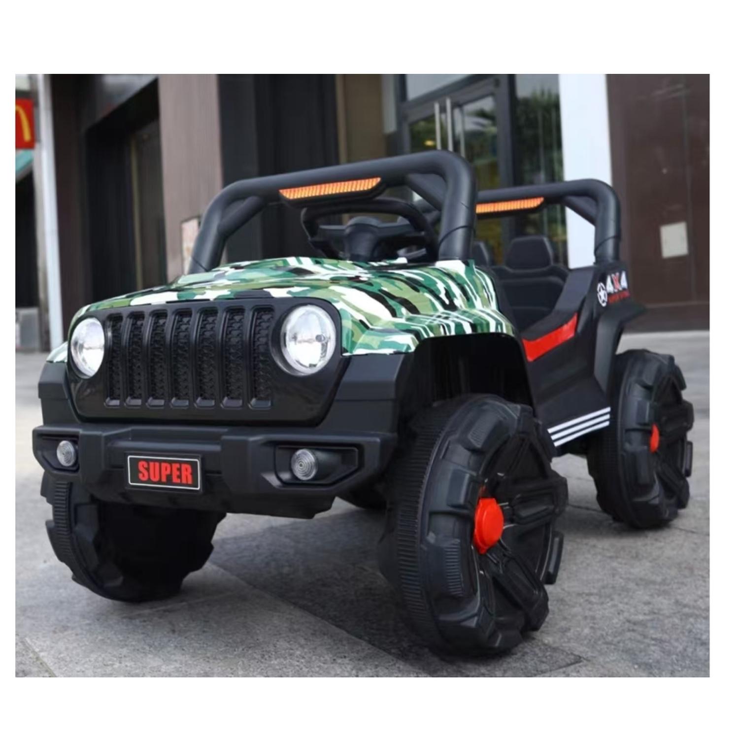 AUTO ELECTRICO INFANTIL JEEP BATERIA CON CONTROL 2188PP VERDE - 5