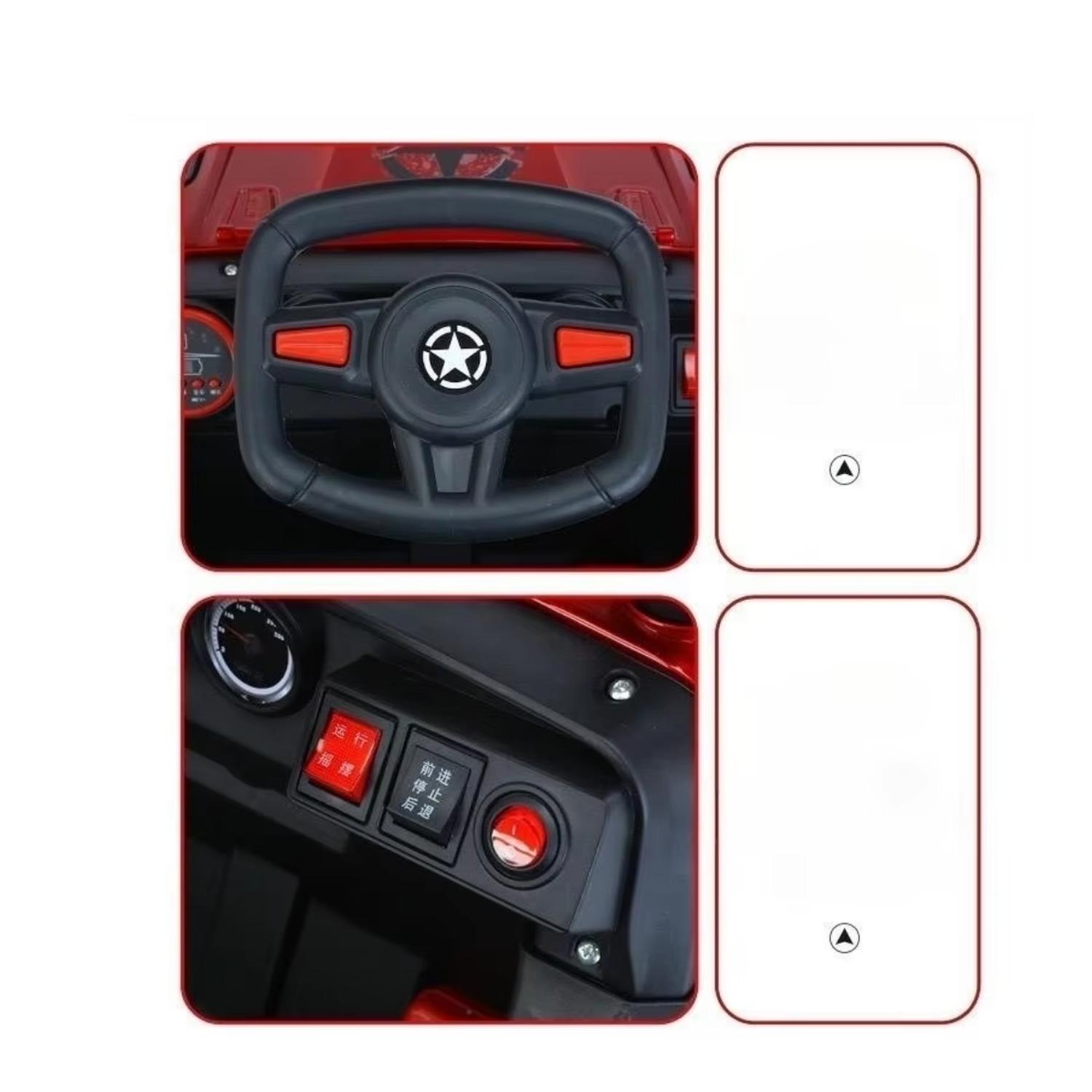 AUTO ELECTRICO INFANTIL JEEP BATERIA CON CONTROL 2188PP AZUL - 4
