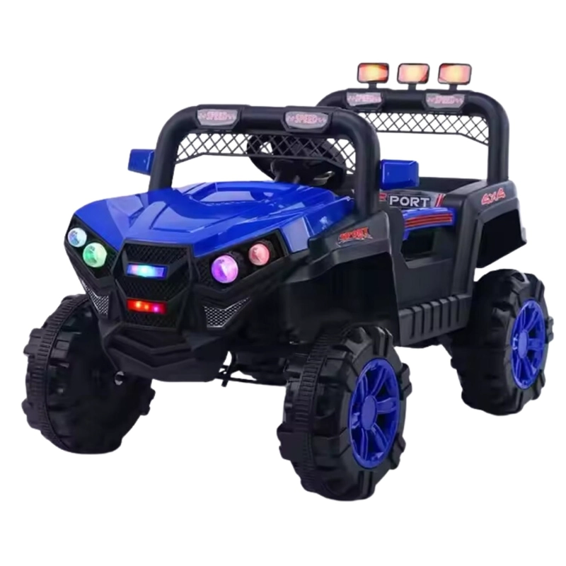 AUTO ELECTRICO INFANTIL JEEP BATERIA CON CONTROL 2069 AZUL - 1