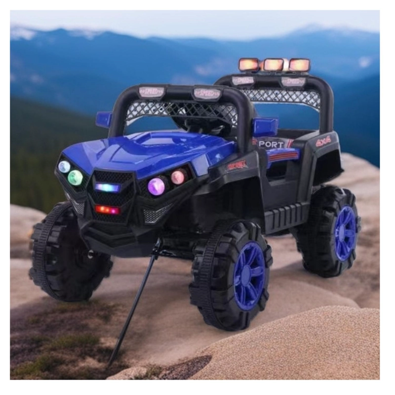 AUTO ELECTRICO INFANTIL JEEP BATERIA CON CONTROL 2069 AZUL - 4