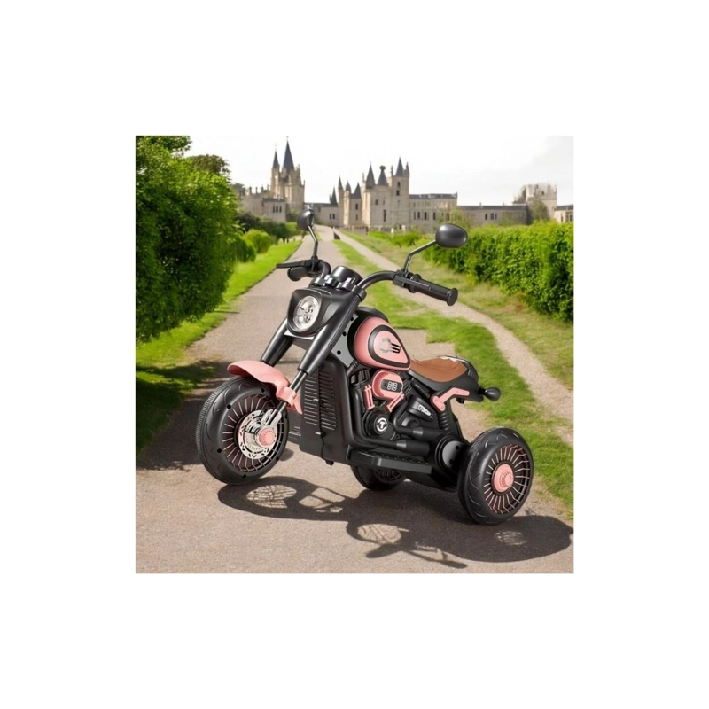 MOTO JUGUETE AUTO ELECTRICO INFANTIL BATERIA M818 ROSA - 4