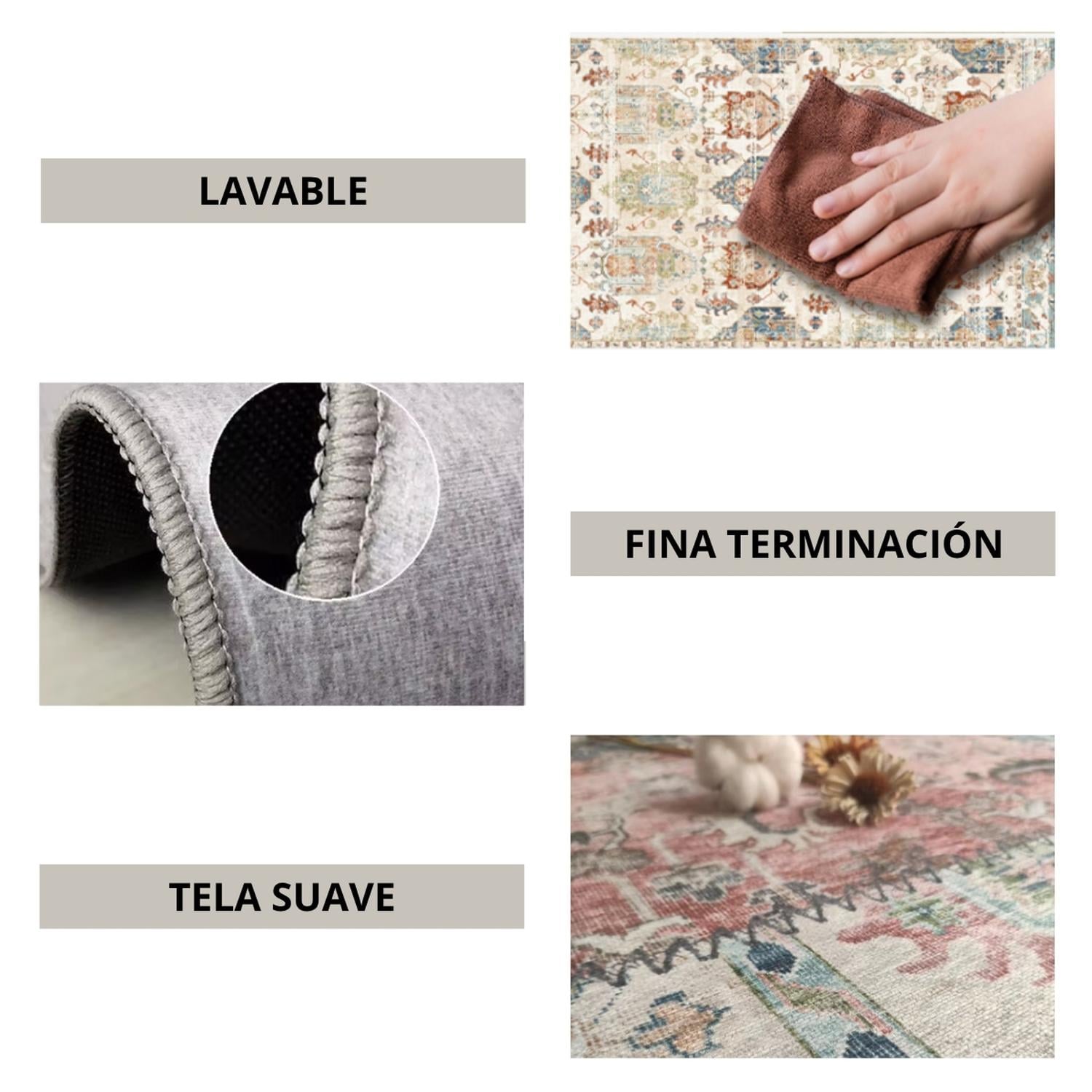 ALFOMBRA LIVING GRANDE 150X200 CM. TAPETE SALA ESTAMBULL 3D - 3