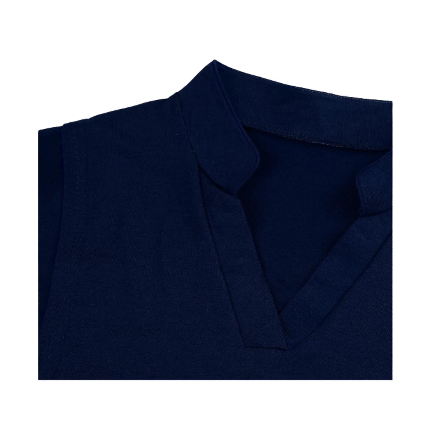 POLERA MANGA LARGA MUJER KIVARA AZUL MARINO LACTANCIA MATERNIDAD CAMISA NAVY - 3
