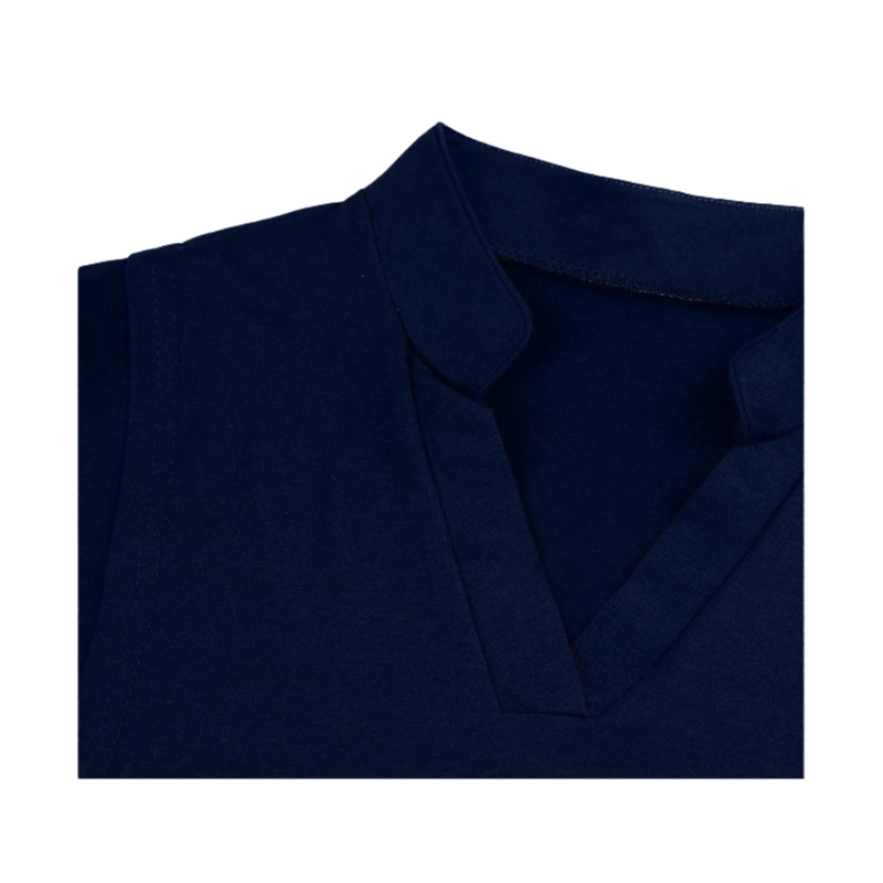 POLERA MANGA LARGA MUJER KIVARA AZUL MARINO LACTANCIA MATERNIDAD CAMISA NAVY - 3
