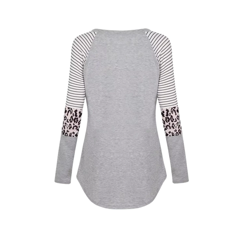 POLERA MANGA LARGA MUJER KIVARA GRIS LACTANCIA MATERNIDAD GINA - 3