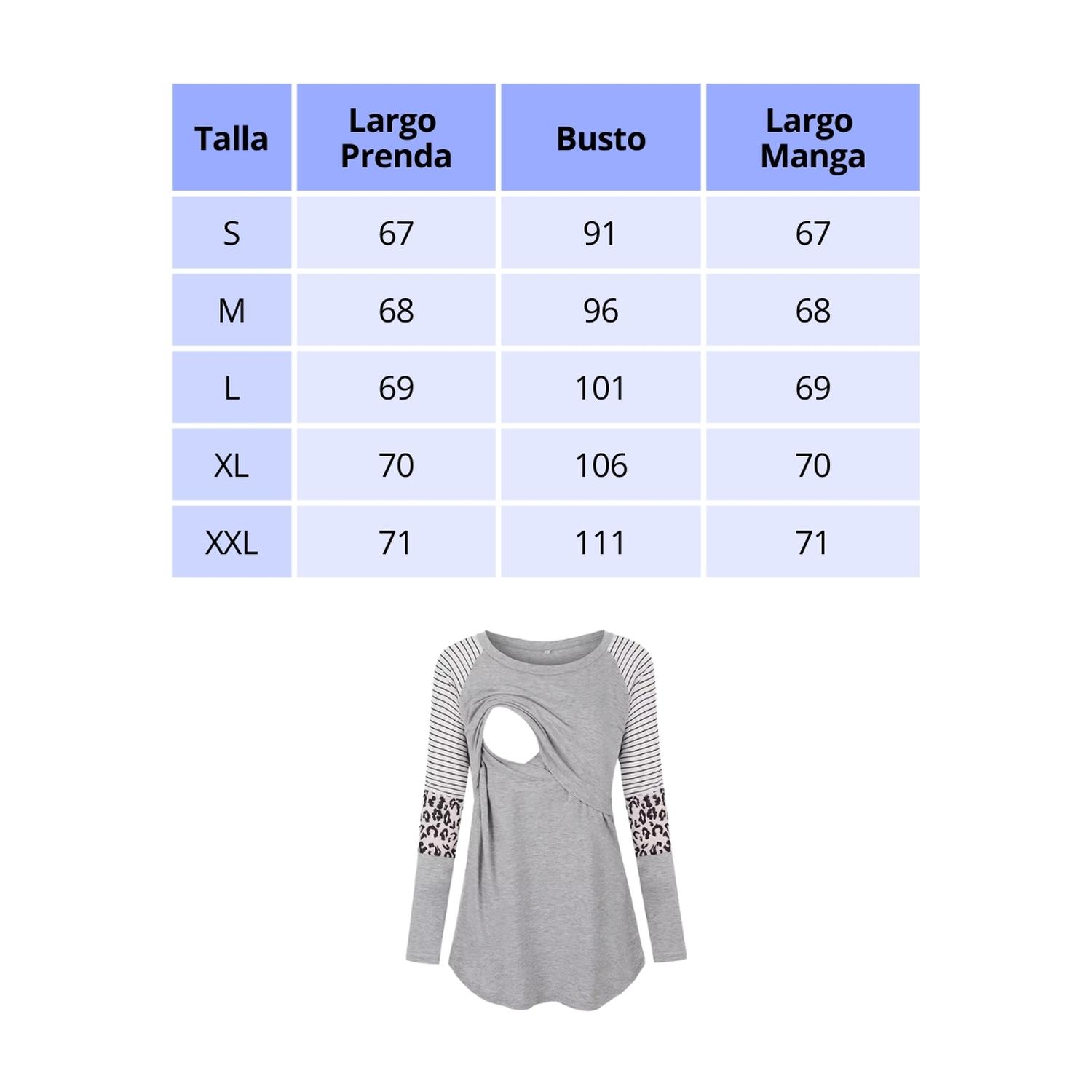 POLERA MANGA LARGA MUJER KIVARA GRIS LACTANCIA MATERNIDAD GINA - 4