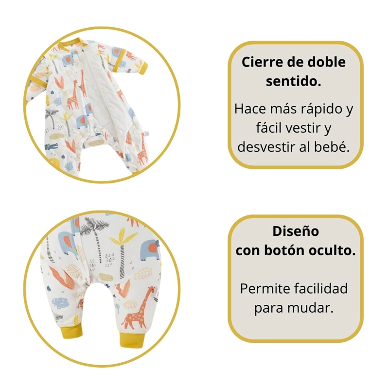 SAQUITO DE DORMIR BEBE CON PIE TOG 1.5 PIJAMA SACO DORMIR - 3