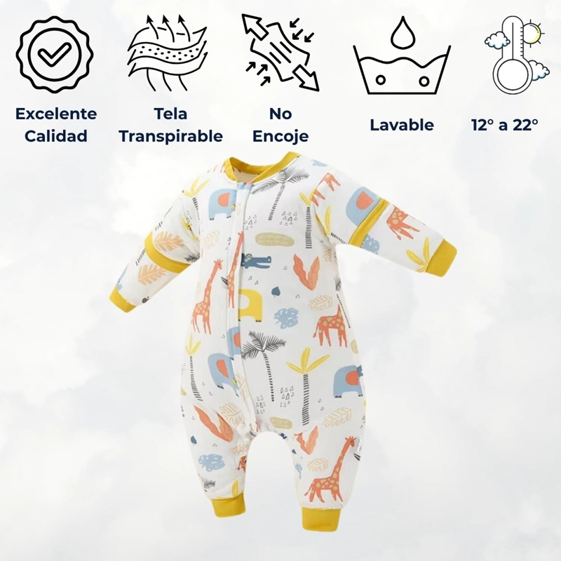 SAQUITO DE DORMIR BEBE CON PIE TOG 1.5 PIJAMA SACO DORMIR - 4