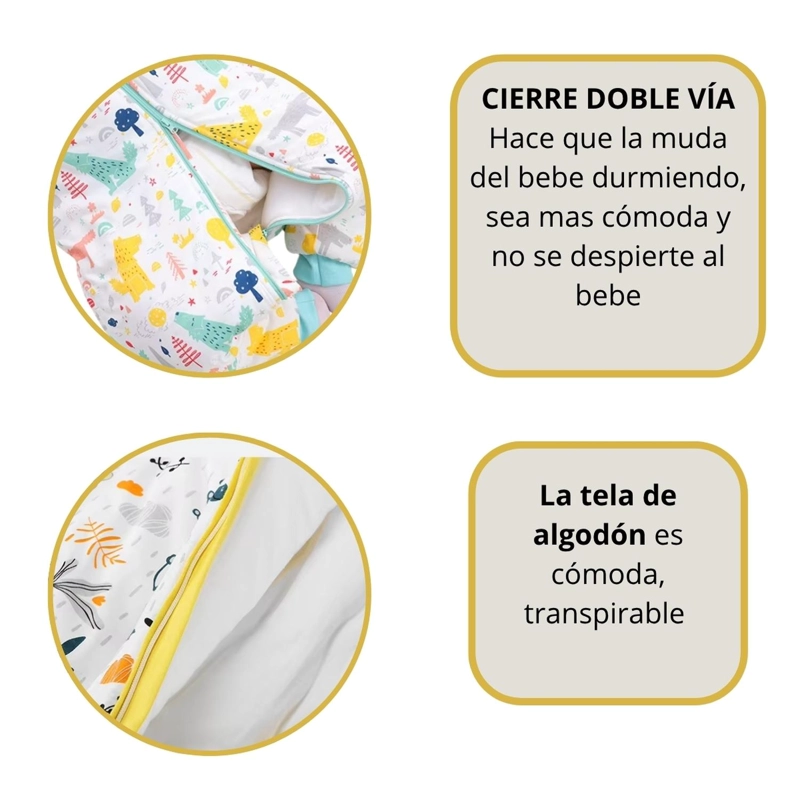 SAQUITO DE DORMIR BEBE PIJAMA CON PIE TOG 1.5 SACO DORMIR - 3