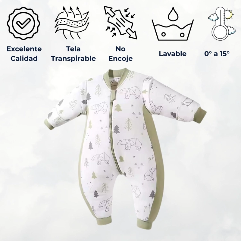 SAQUITO DE DORMIR BEBE CON PIE TOG 2.5 PIJAMA SACO DORMIR - 4