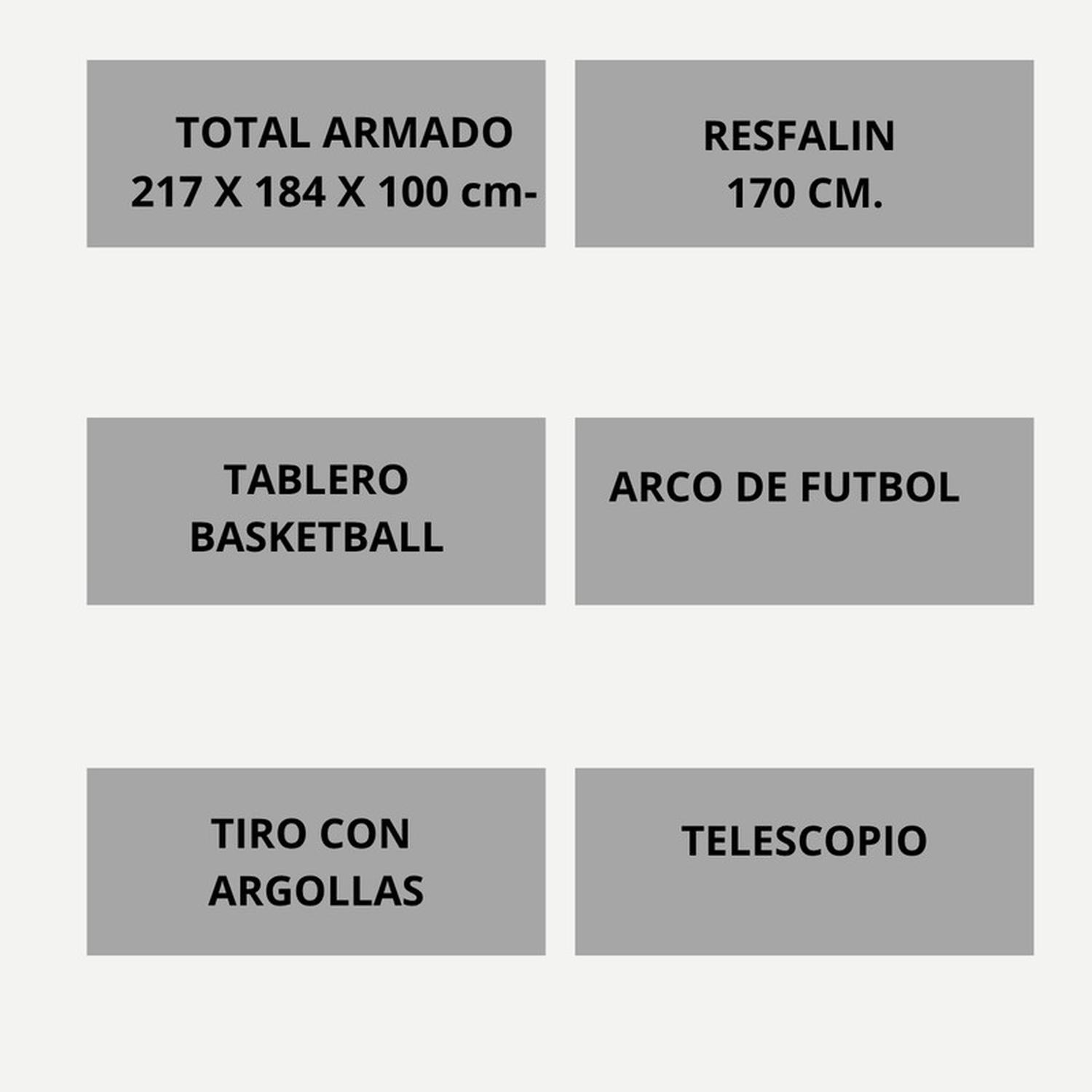 JUEGO RESBALIN TOBOGAN ARO BASKET TELESCOPIO ROCKET - 4