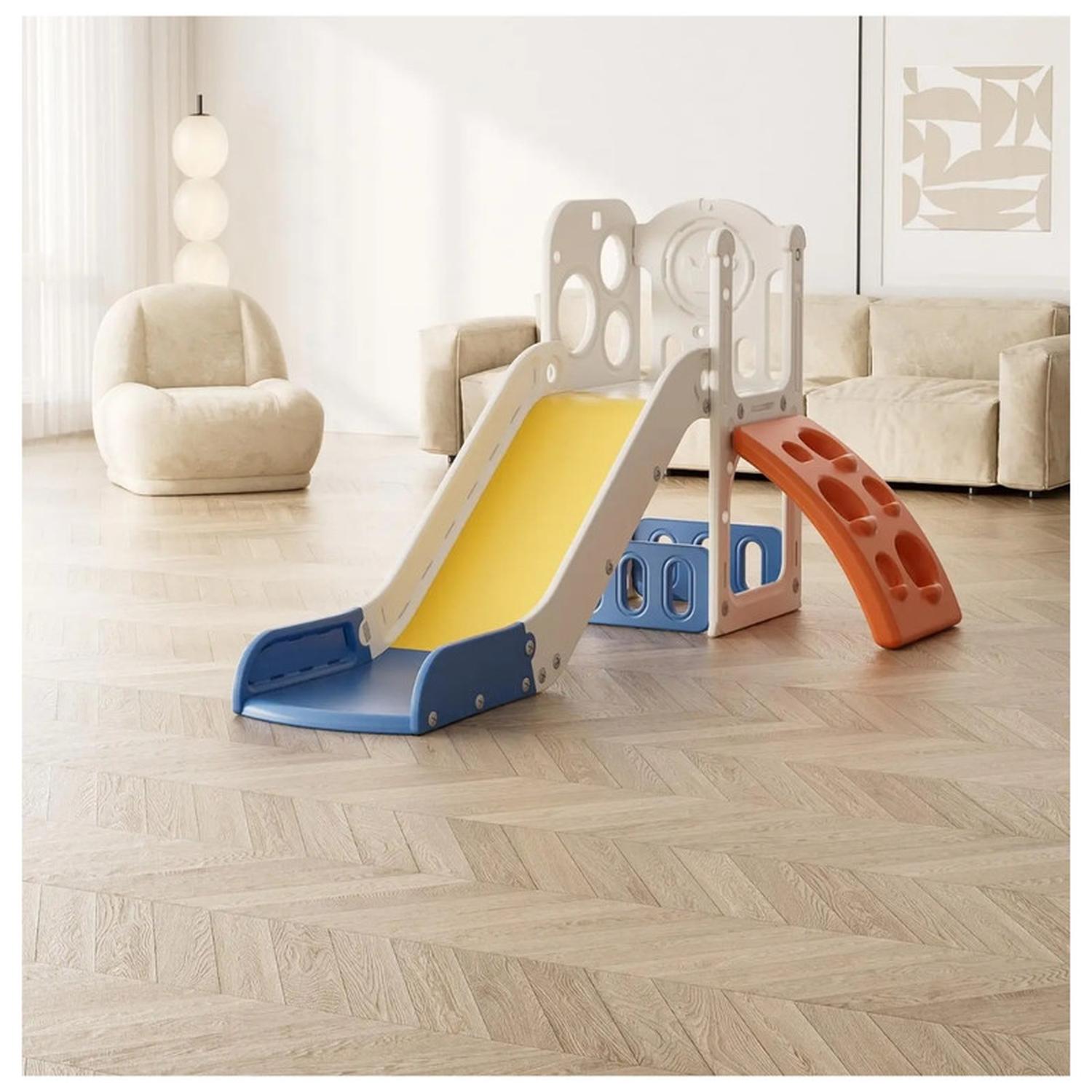 JUEGO RESBALIN INFANTIL + ESCALADA TOBOGAN TORRE ROJO - 1