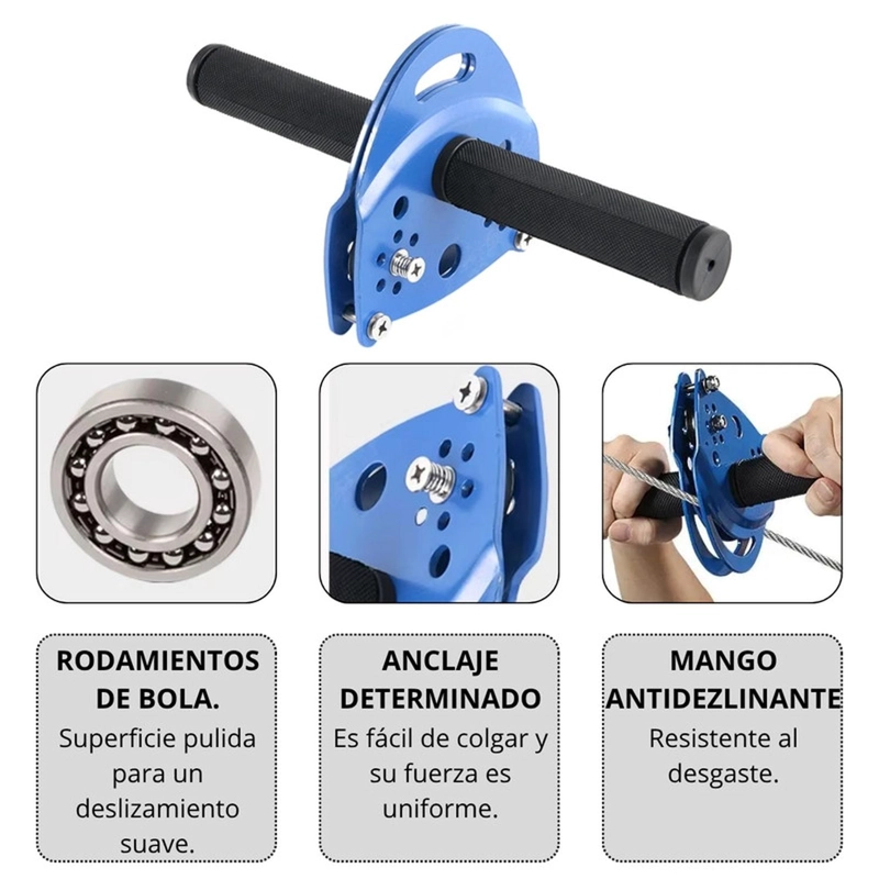 TIROLESA 30M CON FRENO JUEGO ZIPLINE KIT TIROLINA CANOPY - 3