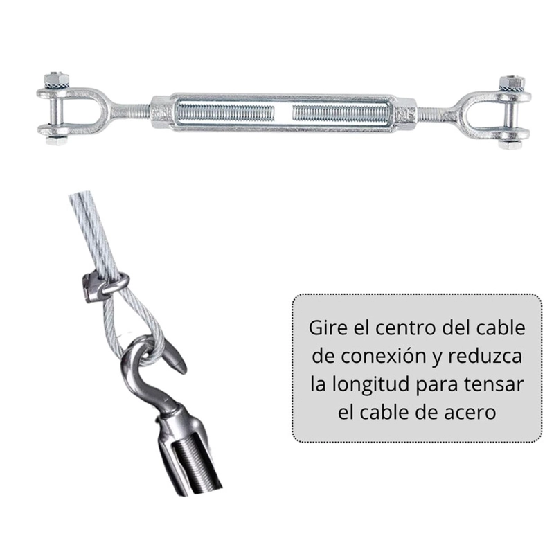TIROLESA 30M CON FRENO JUEGO ZIPLINE KIT TIROLINA CANOPY - 8