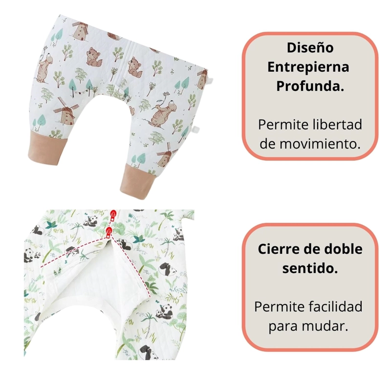 SAQUITO DE DORMIR PIJAMA BEBE TOG 1.5 CON PIE Y BRAZOS - 2