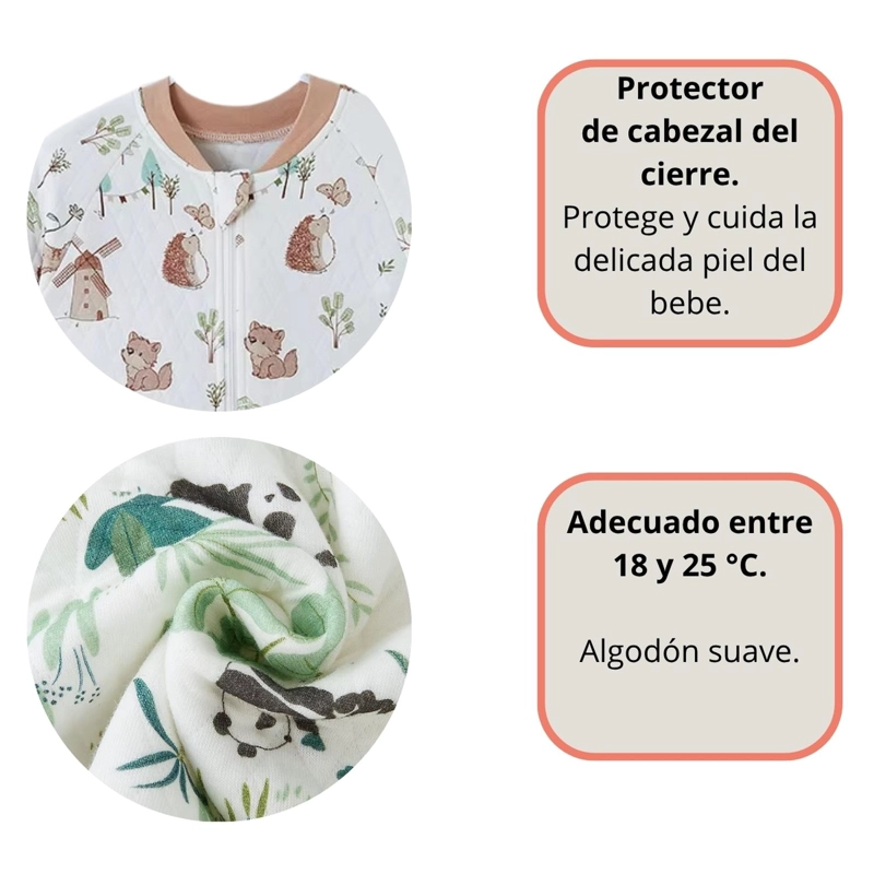 SAQUITO DE DORMIR PIJAMA BEBE TOG 1.5 CON PIE Y BRAZOS - 3