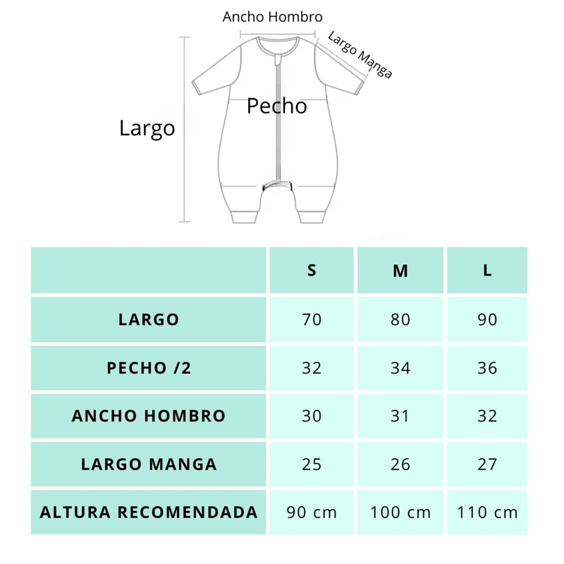 SAQUITO DE DORMIR PIJAMA BEBE TOG 1.5 CON PIE Y BRAZOS - 5