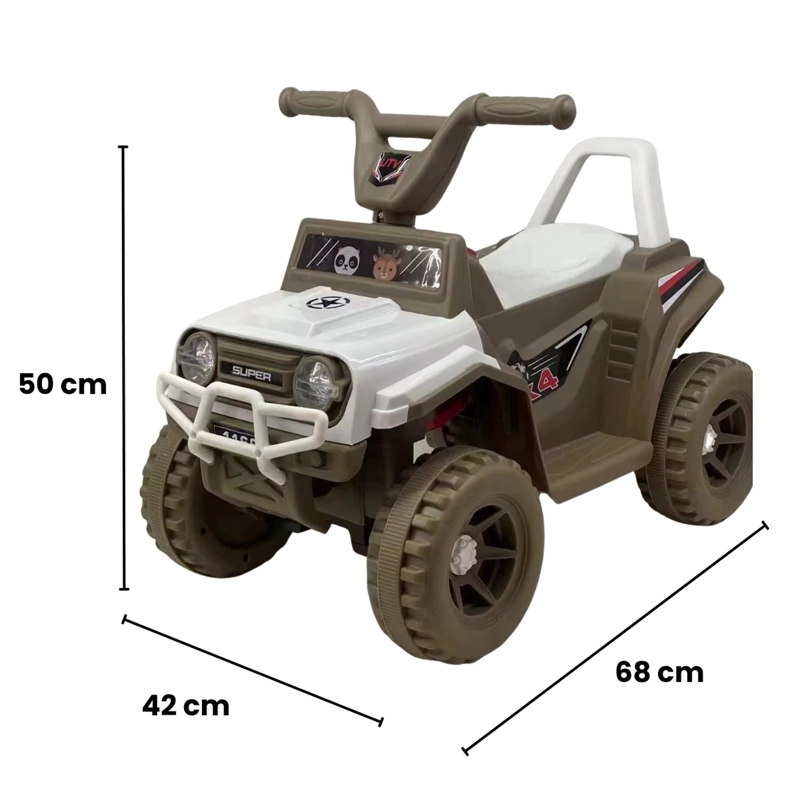 MOTO ELECTRICA BATERIA JEEP NIÑO LUZ + SONIDO 1166A - 2